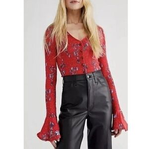 Free People Amelia Printed Blouse